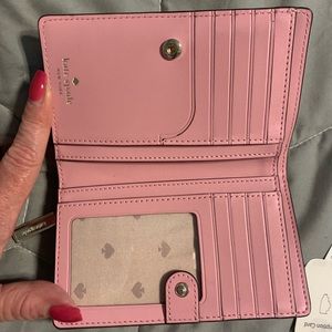 Kate Spade blush colored bag and wallet